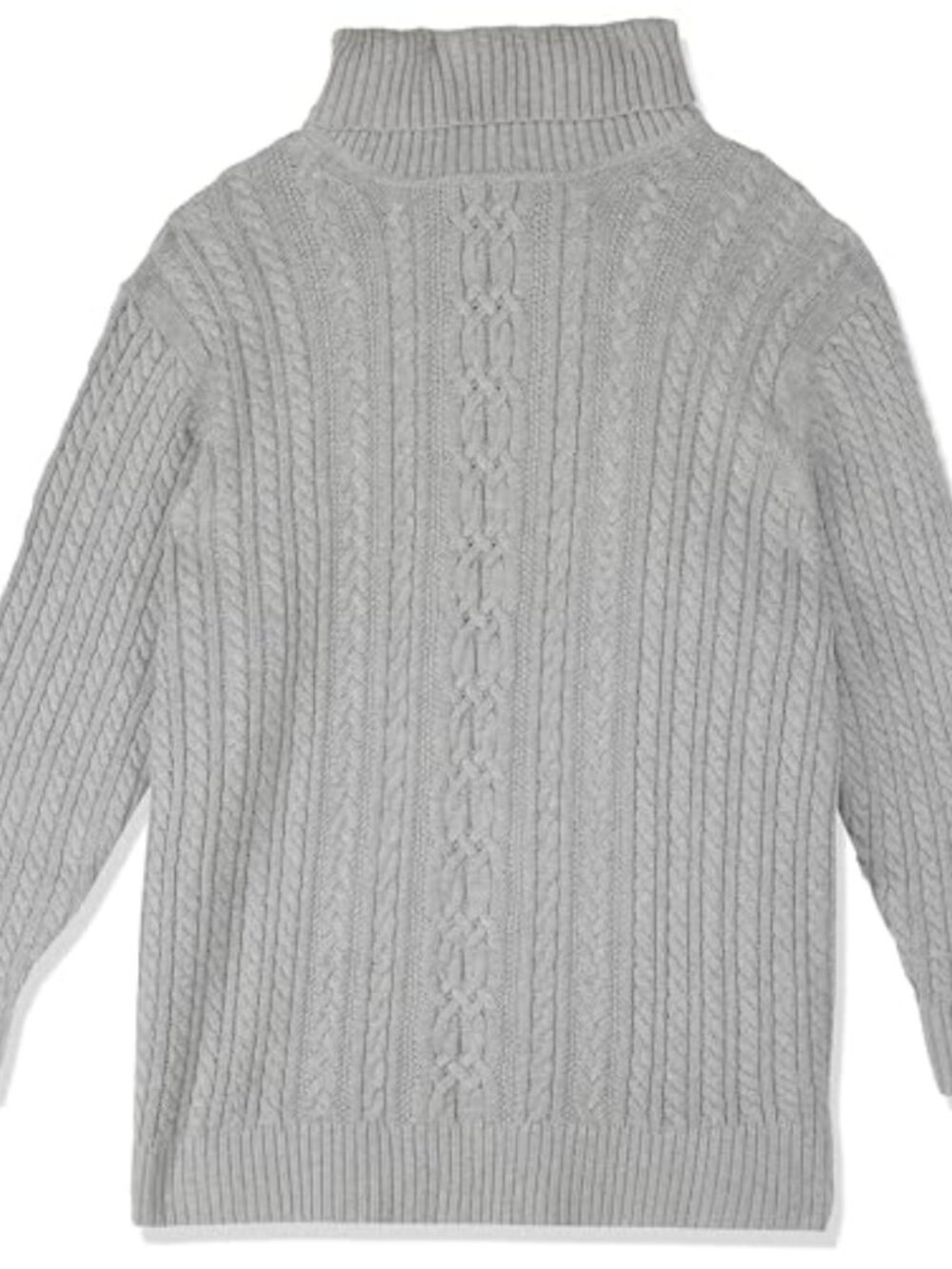Women's Cable Knit Turtleneck Sweater, Long Sleeve, Pullover, 100% Cotton,